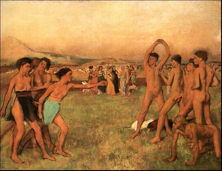 The Young Spartans Exercising, Edgar Degas